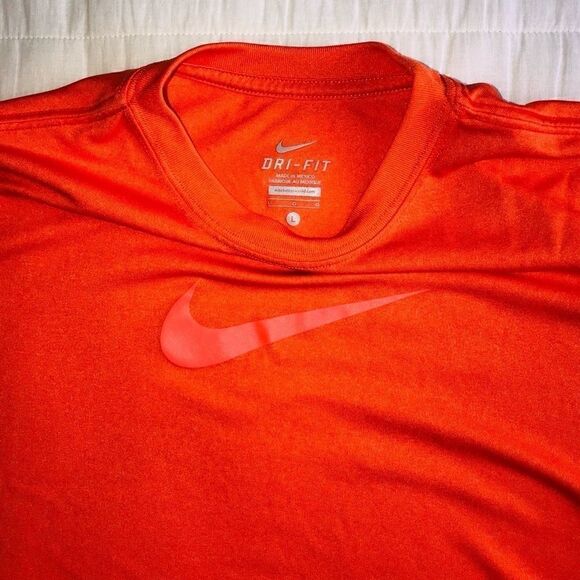 Nike orange dri fit sports T-shirt size L - Picture 2 of 2
